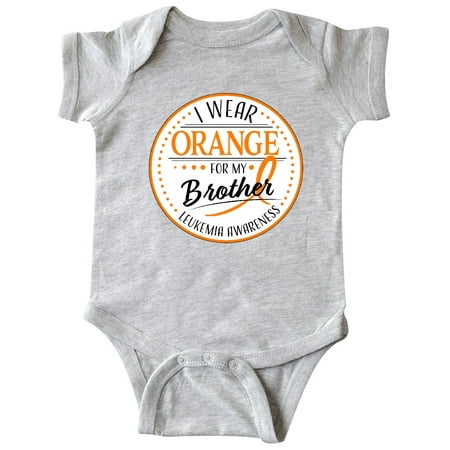 

Inktastic I Wear Orange for my Brother- Leukemia Awareness Gift Baby Boy or Baby Girl Bodysuit