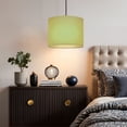 thumbnail image 5 of Linen Drum Lampshades Green Gradient Soft Blended Ombre Texture Spring Decor 13"x13"x10" Light Shade for Table Lamps Floor Lamp Shades Lampshade Replacement Assembly Required, 5 of 8