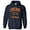 Chicago Navy, variant on Cincinnati Classic Football Arch Adult Unisex Hoodie - 3X-Large - Orange