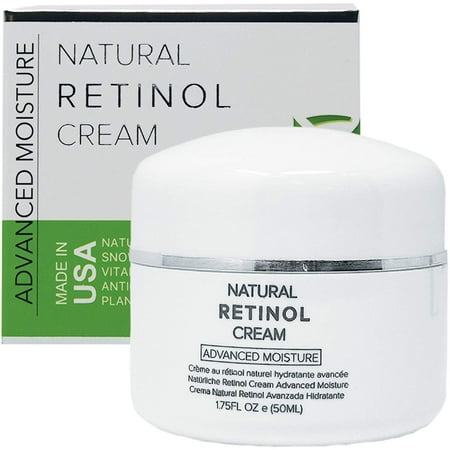 Retinol Cream Moisturizer for Face & Eye Area - 100% PURE & NATURAL With Snow Algae, Vitamins, Antioxidants, Plant Extracts. Anti Aging Formula Reduces Wrinkles, Fine Lines. Best Day & Night 1.7 Fl (Best Natural Skin Care Lines 2019)
