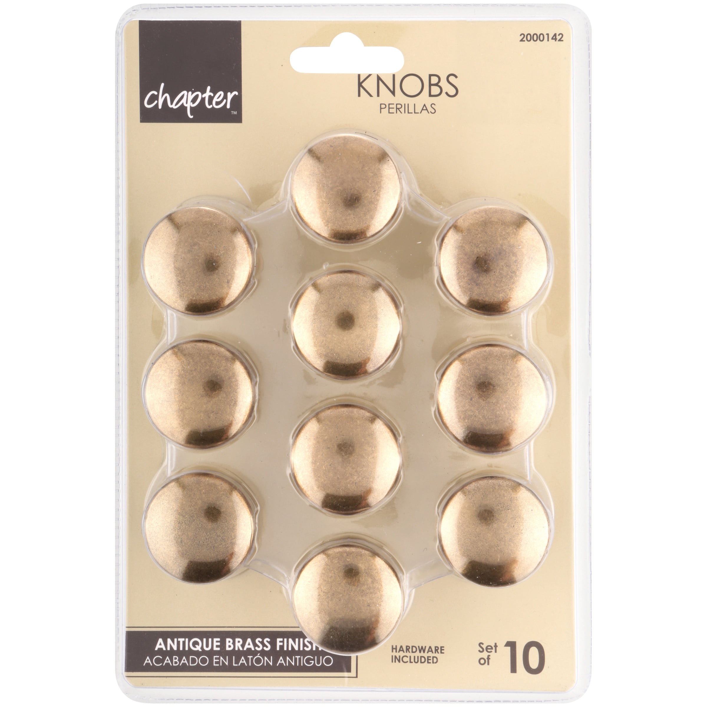 Chapter Set of 10 Antique Brass Finish
