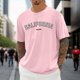 thumbnail image 3 of Camiseta oversize de verano para hombre - Cuello redondo y manga corta con estampado urbano - Camiseta deportiva holgada e informal, 3 of 5