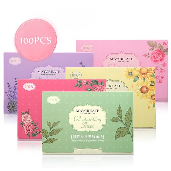 RAGUPEL 2026 New 100 Sheets/Pack Facial Oil Blotting Face Oil Control Absorbing Film Blotting Paper Cleaning Face Beauty Makeup Tools for Face,Travel,Pocket,Makeup,Skincare