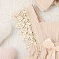 thumbnail image 5 of Otqutp Toddler Beach Romper Little Girls Sleeveless Lace Ruffles Romper Bodysuit For Children Summer Clothes 0 to 12 Months, 5 of 6