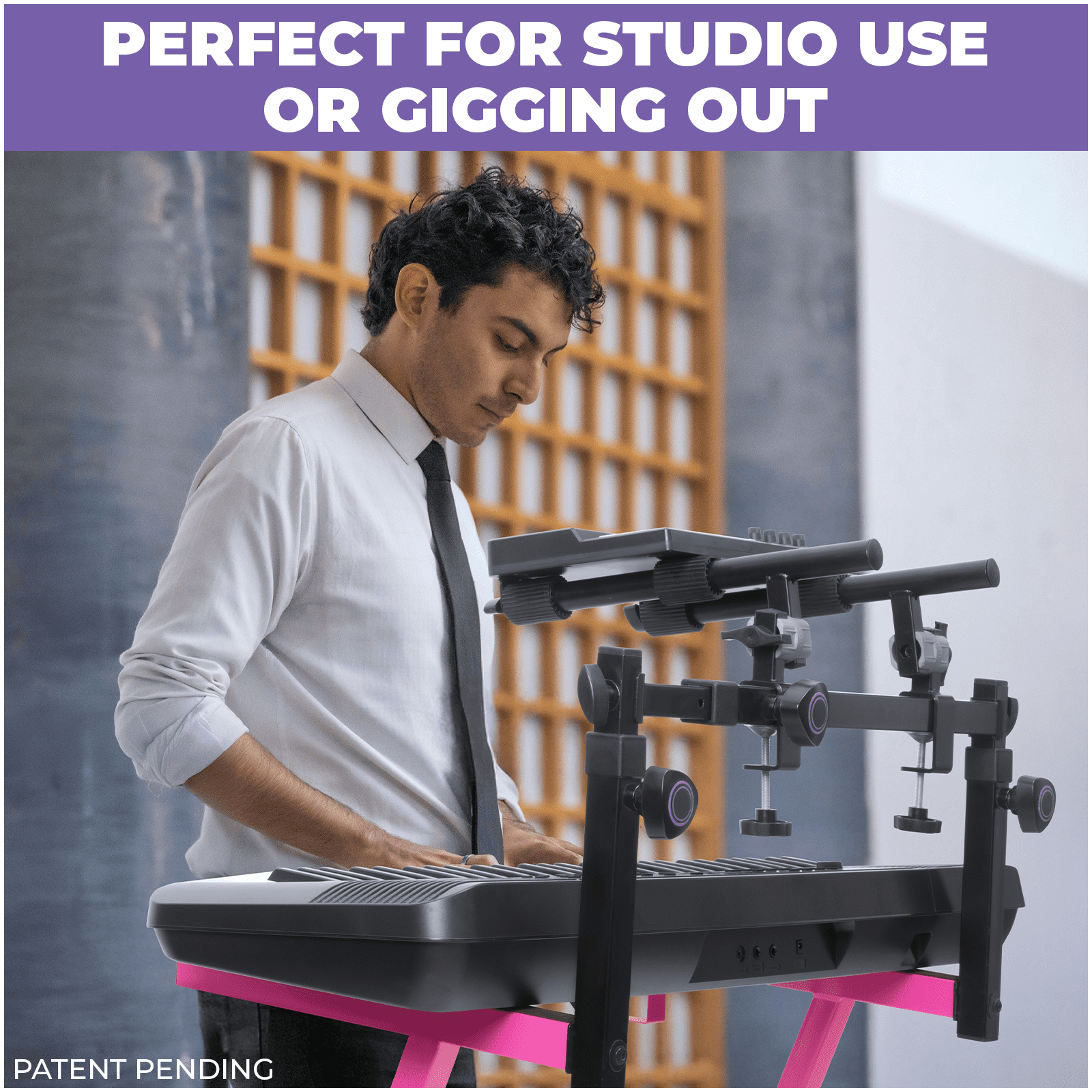 Liquid Stands 2 Tier Keyboard Stand Attachment - Arms Only - Adjustable Steel Double Stand Extender