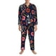 thumbnail image 3 of Fotbe Dancing Skeletons Floral Garden Pijama de Hombre con Estampado de Manga Larga, Conjunto de 2 Piezas, Ropa de Dormir Suave y Cómoda con Bolsillos-Large, 3 of 7
