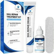 ARIELLA NAIL REPAIR TREATMENT KIT: Repairs, Protects & Nourishes; Cream, Solution & File - All in One Box.