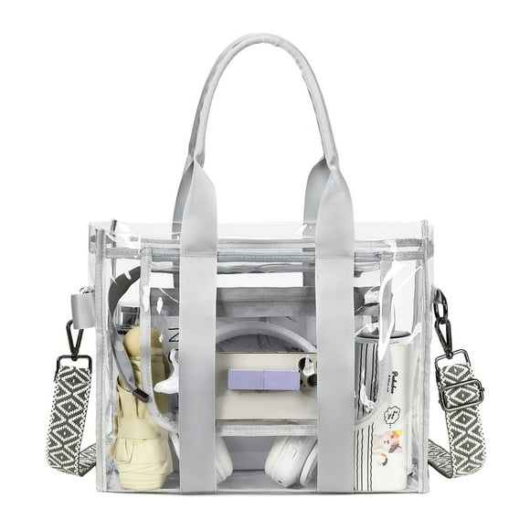 Bolsa de mano transparente para mujer aprobada por el estadio