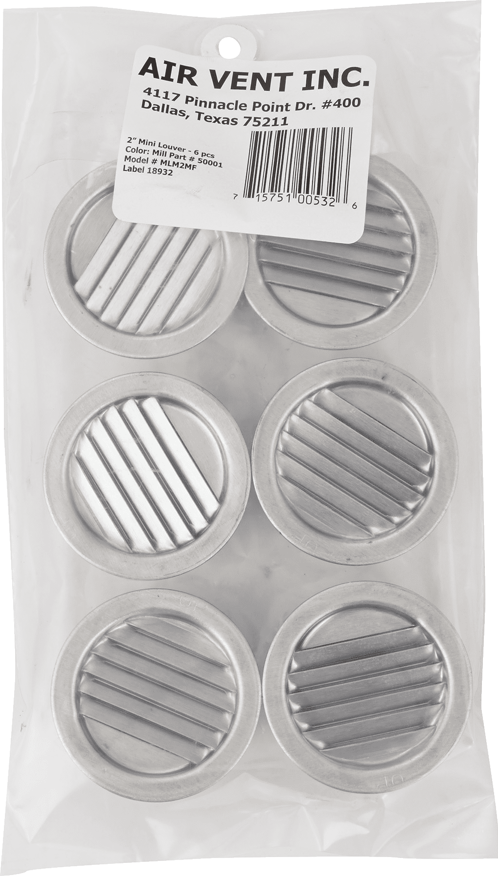 Air Vent Aluminum Mini Louver Soffit Vent - Pack of 4 — Residential Use, Standard Application