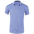 thumbnail image 1 of Chemises à Manches Courtes pour Hommes Chemise Décontractée à Manches Courtes Col Rabattu, 1 of 6