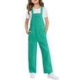 thumbnail image 3 of Ruyang Girls Boys Overalls Adjustable Strap Loose Fit Jumpsuits Casual Bib Overall Straight Leg Jumpsuit Girl Fashion School Clothes, 3 of 6