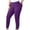 Purple, variant on Women's Plus Size Solid Color Leggings, High Waisted Stretchy Yoga Pants, Slim Fit Pull On Trousers, Soft Casual Workout Pants for Daily Wear Black L