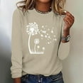 thumbnail image 2 of GERsome Womens Casual Loose Fit Shirts Long Sleeve Comfy T-Shirts Pullover Sweatshirts, 2 of 4