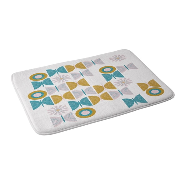 Society6 Mirimo Joy Butterflies And Blooms Bath Mat 34" x 21"