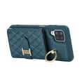 thumbnail image 4 of ELEHOLD Wallet Crossbody for Samsung Galaxy A12 Case with Lanyard Wrist Strap Credit Card Holder, PU Leather Protective Phone Case with Ring Holder,Green, 4 of 5