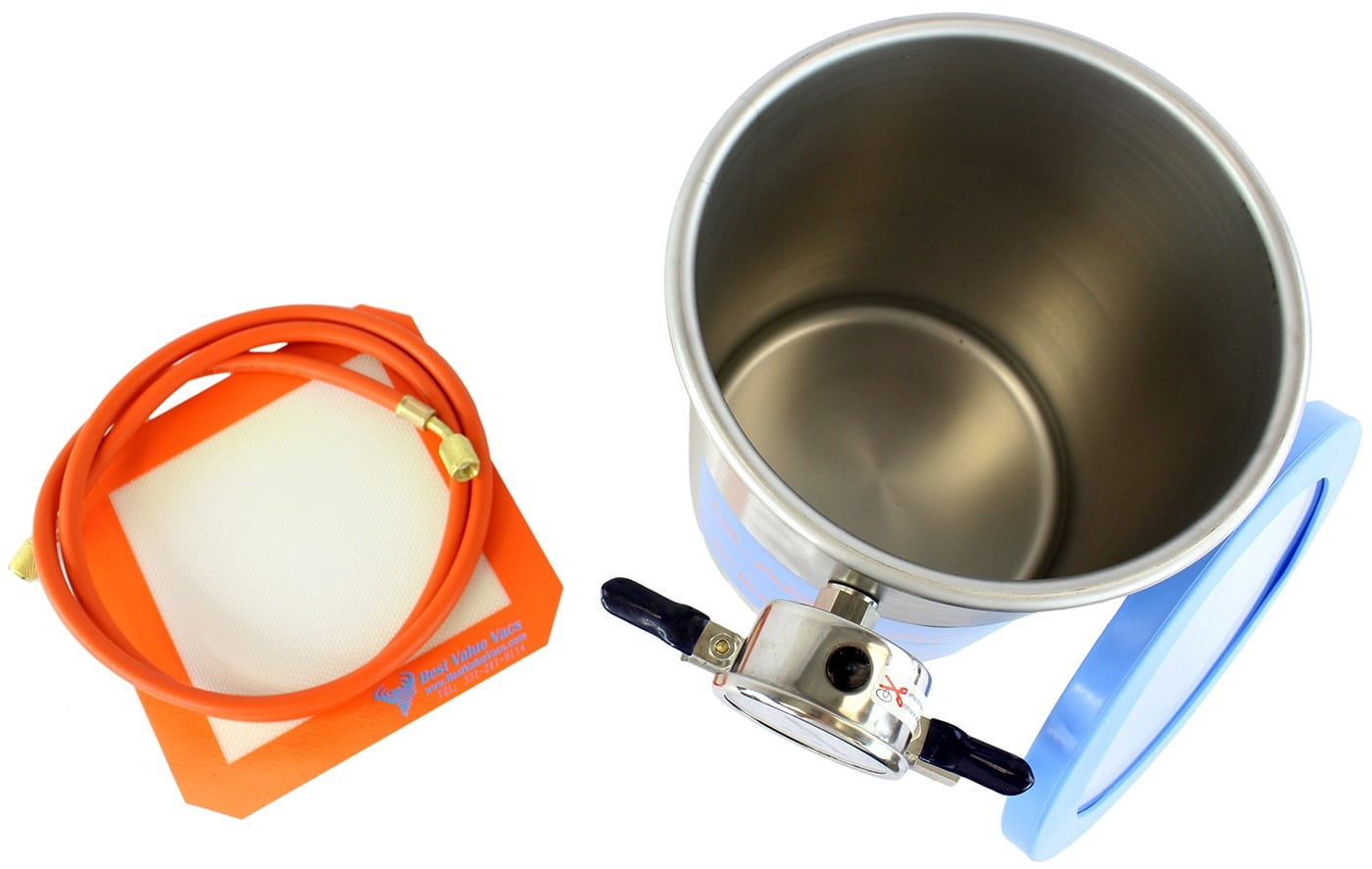Glass Vac BVV 1.5 Gallon Stainless Steel Vacuum Chamber with Glass Lid