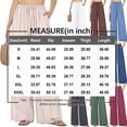 thumbnail image 3 of WULMLEO Wide Leg Pant for Women Casual Loung Palazzo Pants High Waist with Pockets Stretchy Business Casual Trousers for Work White M, 3 of 6