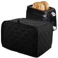 thumbnail image 1 of HLONK NewSoul Premium Universal 2 Slice Toaster Cover Polyester and Cotton Quilted Fingerprint Protector Super Soft Appliance Cover And Dust Cover Black(Toaster Not Included), 1 of 6