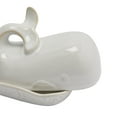 thumbnail image 5 of Creative Co-Op Coastal Stoneware Whale Shaped Butter Dish, White, 5 of 5