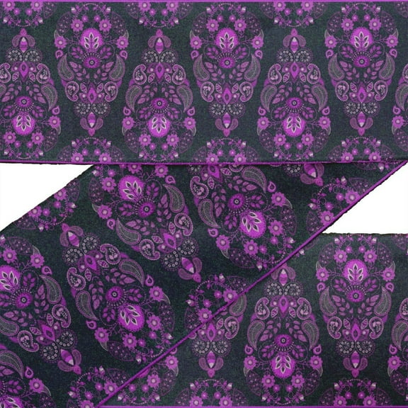 IBA Indianbeautifulart Brown Leaves|Floral & Paisley Block Velvet Trim Fabric Sewing Fabric Lace Dressmaking Printed Sewing Lace 9 Yards 2 Inches