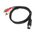 thumbnail image 2 of 7PIN Male to 2RCA Male Cable - DIN Connector, Double Shielding, Free Bending, 3.3ft Sound Adapter Cable, 2 of 5