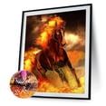 thumbnail image 1 of Cuadros Decorativos Kit de póster de caballo de llama 5D con pintura de diamante de taladro redondo Likrtyny embutido en tela, 1 of 9