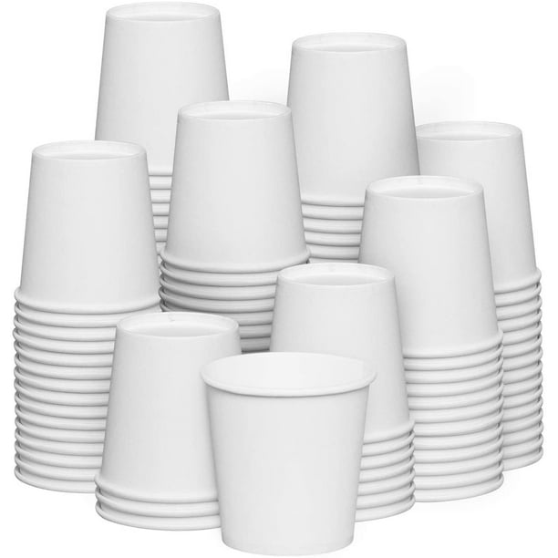 Comfy Package 4 oz. White Paper Cups, Small Disposable Bathroom