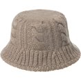 thumbnail image 5 of CoCopeaunts Womens Bucket Hat Autumn Woolen Classic Solid Color Knitted Warm and Cold Proof Reversible Thick Fisherman Hat, 5 of 8
