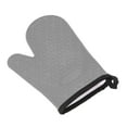 thumbnail image 4 of Guante de silicona para horno, resistente a altas temperaturas, impermeable, antideslizante, con forro de algodón, color gris, 4 of 14