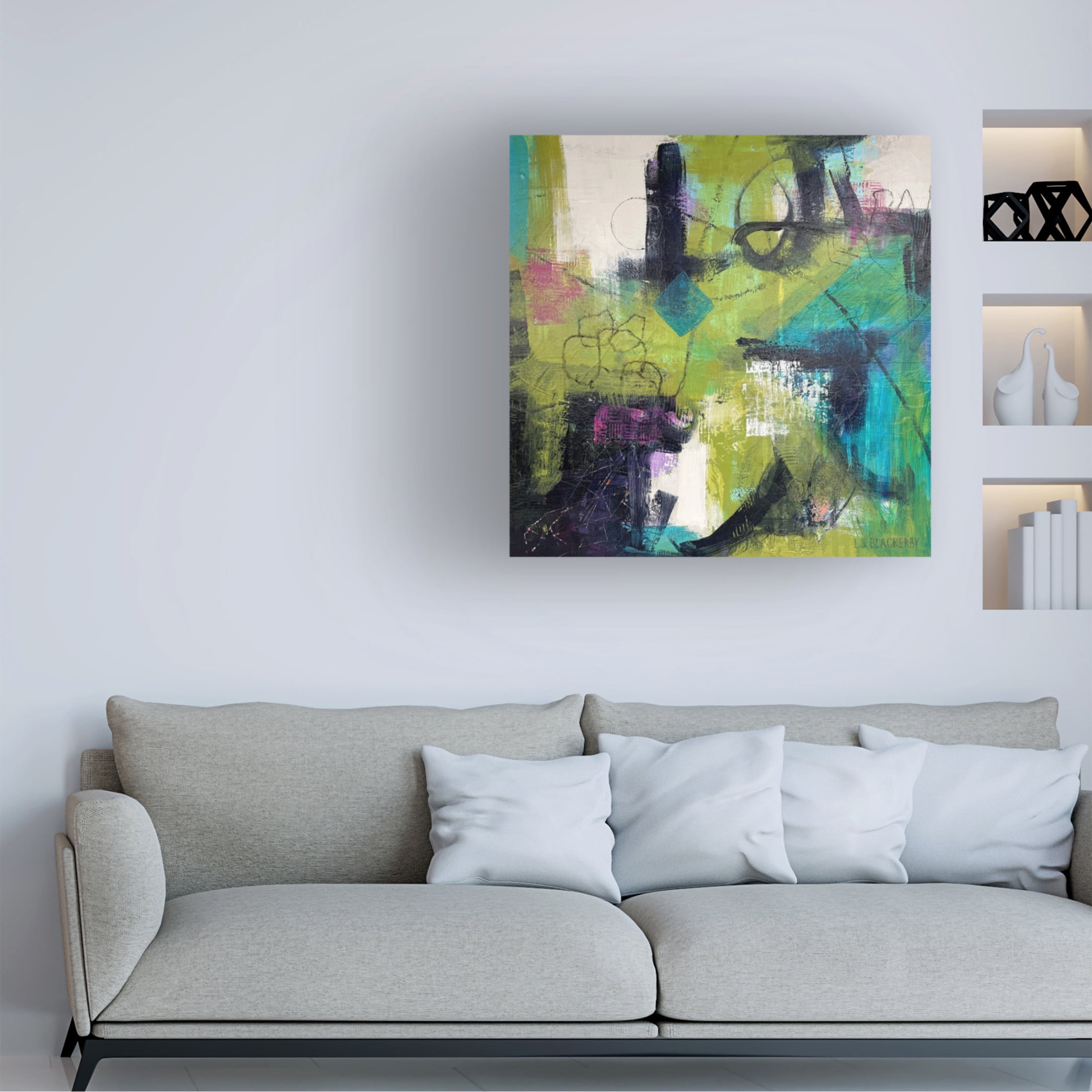 Canvas Wall Art - Linda S. Blackerby 'Summer Light' Wall Art for Living Room, Bedroom, or Office Décor by Trademark Fine Art - 35 x 35 Inches
