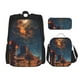 thumbnail image 1 of Balery Cowboy Boots Under Starry Sky Mochila Escolar 3 en 1 para Niños - Mochila Resistente con Lonchera Térmica y Estuche - Mochila Escolar para Niños y Niñas, 1 of 7