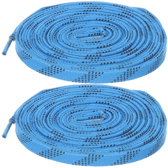 LOLIPPYY 2Pairs Wear Resistant Blue Ice Skates Shoelaces for Outdoor Hockey Skates Easy to Tie