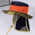 thumbnail image 5 of Xfvqtps Kids Sun Hat with Neck Flap Boys Girls Summer Hat Adjustable Strap Wide Brim Mesh Breathable Beach Sun Protection Bucket Hat, 5 of 5