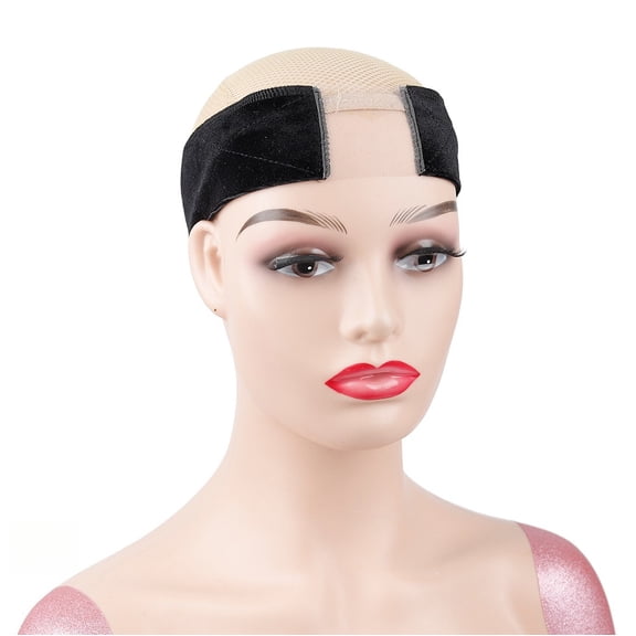 2 Pack Wig Grip Band, Adjustable Velvet Wig Secure Headband, Non-Slip Wig Holder Strap for Lace Front Wigs