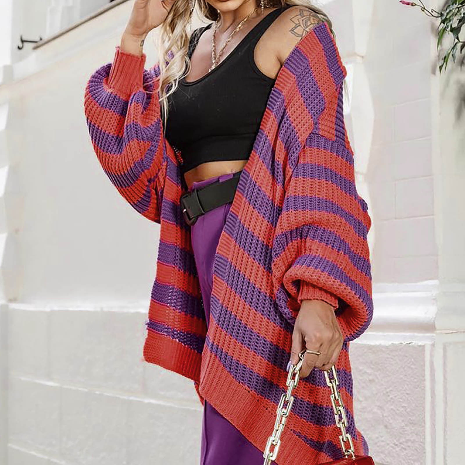 XZNGL Long Cardigan Sweaters for Women Womens Long Sleeve Knit