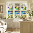 thumbnail image 3 of 89Bloom 17.7 x39.4 Inches Decorative Beach Stained Glass Window Film, Window Film for Glass Door Heat Control Anti UV, 3 of 5