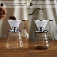 thumbnail image 4 of FOXAS Pour Over Coffee Filter Dripper, Reusable Stainless Steel Metal Drip Coffee Maker Cone, Paperless Permanent Coffee Strainer, Coffee Mesh Filters for 1-4 Cup with Cleaning Brush, 4 of 8