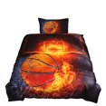 thumbnail image 1 of Lldaily HTgroce 3D Sports Basketball Bedding Juego de fundas nórdicas para adolescentes varones, microfibra ultra suave con cierre de cremallera, tamaño doble, 2 piezas, 1 funda nórdica + 1 funda de a Lldaily 757255684409, 1 of 1