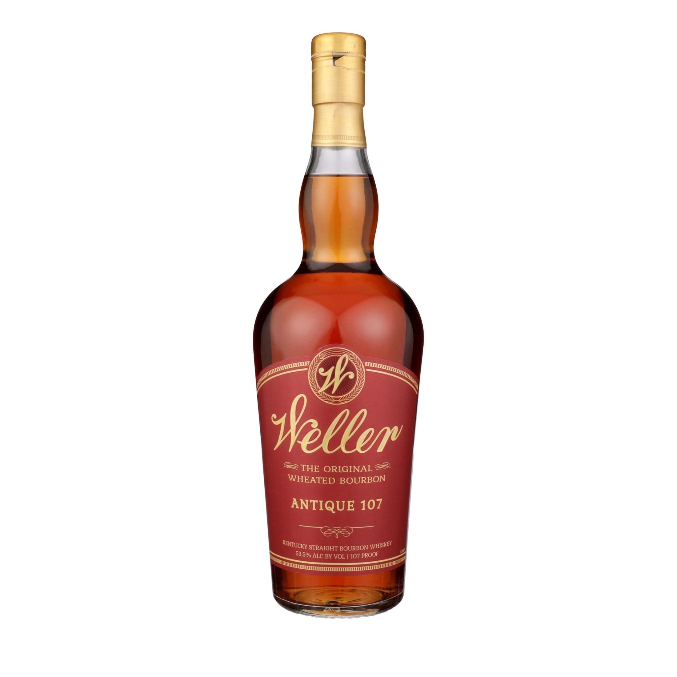 Weller Antique Kentucky Straight Bourbon Whiskey, 750ml, 107 Proof (53.5% ABV)