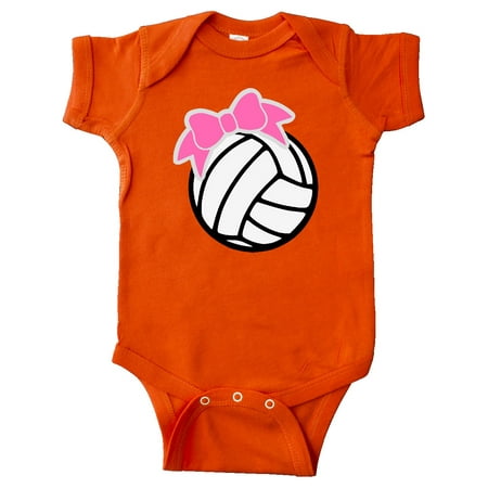 

Inktastic Volleyball with Pink Bow Gift Baby Boy or Baby Girl Bodysuit