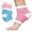 Blue and Pink Cotton, variant on ZenToes Moisturizing Heel Socks for Women – 2 Pairs Gel Lined Toeless Spa Socks to Heal and Treat Dry, Cracked Heels While You Sleep (Cotton, Gray)