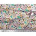 thumbnail image 3 of Soimoi Modal Satin Fabric Camera,Hat & Briefcase Travel Print Fabric by The Yard 42 Inch Wide, 3 of 3