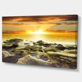 thumbnail image 2 of Beautiful Orange Sundown Beach - Seashore Canvas Art Print, 2 of 4