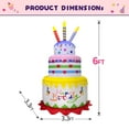 thumbnail image 5 of DomKom [New] 6FT Inflatables Birthday Cake Outdoor Decorations with Candles,Build-in LED Magic Lights, for Happy Birthday Party Outdoor,Indoor,Garden Yard Lawn Decor, 5 of 6