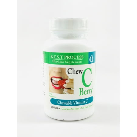 Chew C Berry  Great Tasting Chewable Vitamin C & Antioxidant Supplement with Ascorbic Acid, Rose Hips, & Rutin by Morter HealthSystem B.E.S.T. Process (Best Way To Get Vitamin C)