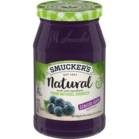 Smucker's Natural Concord Grape Fruit Spread, 12.75-Ounce