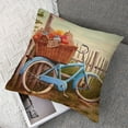 thumbnail image 7 of nygtbtfer  Beach Decorative Throw Pillow Covers Blue Bicycle on Beach Rustic Farmhouse Pillow Coastal Outdoor Decor Cushion Cover for Sofa BedroomPillowcase  12x12in, 7 of 7