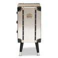 thumbnail image 6 of Bowery Hill Silver Finished Metal 3-Drawer Nightstand, 6 of 12