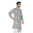 thumbnail image 3 of Atasi Indian Designer Kurta For Mens Casual Traditional Printed Ethnic Long Shirt Kurta, 3 of 7