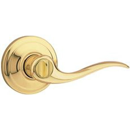 Kwikset Tustin Privacy Leverset Polished Brass